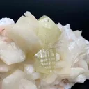 Rare Fluorescent Powellite Crystal with Heulandite & Stilbite | Free-Standing Terminated Twin Specimen from India DK94 - image 5