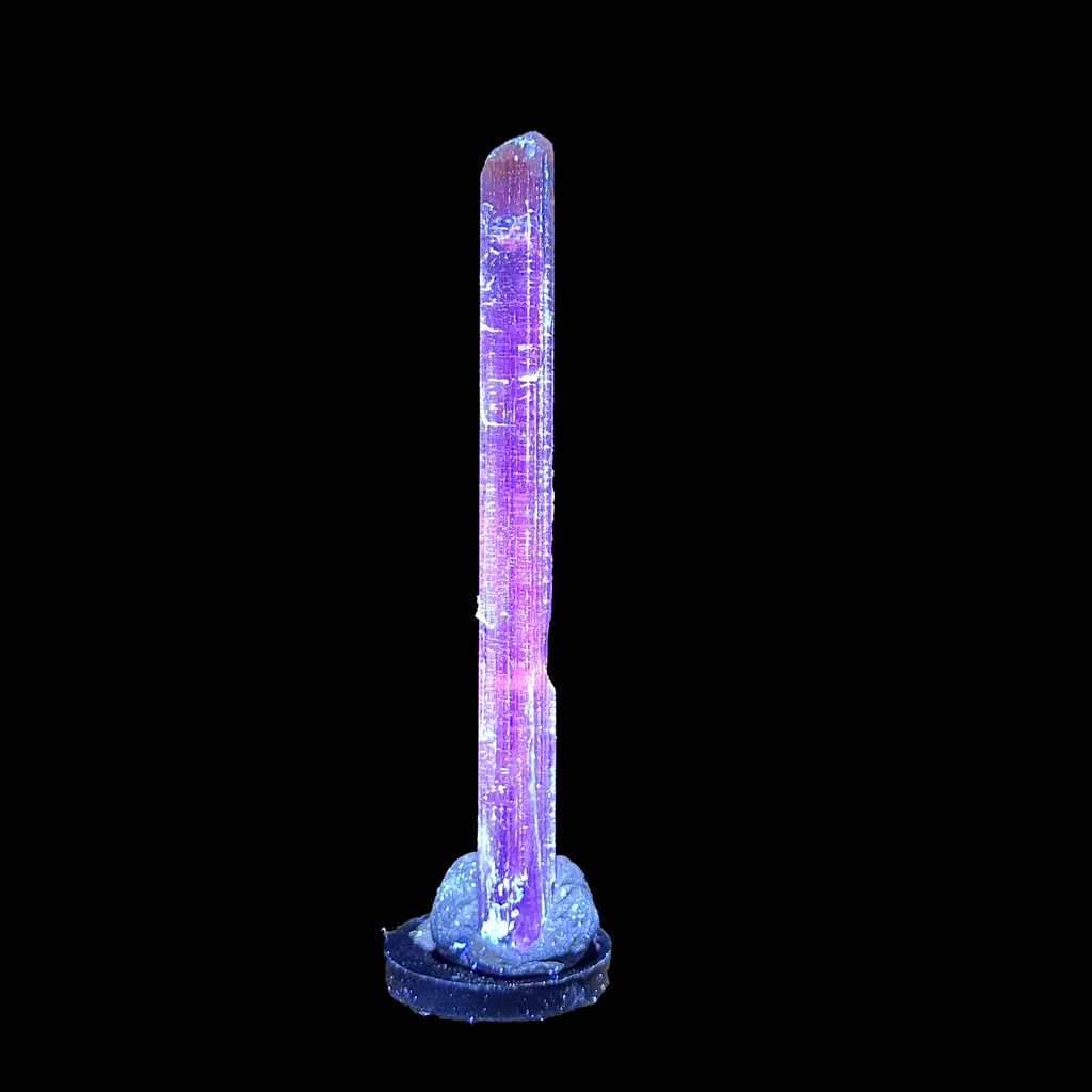 Rare Fluorescent Scapolite Crystal Specimen from Karur, South India – Natural Terminated Collector Mineral Specimen B image