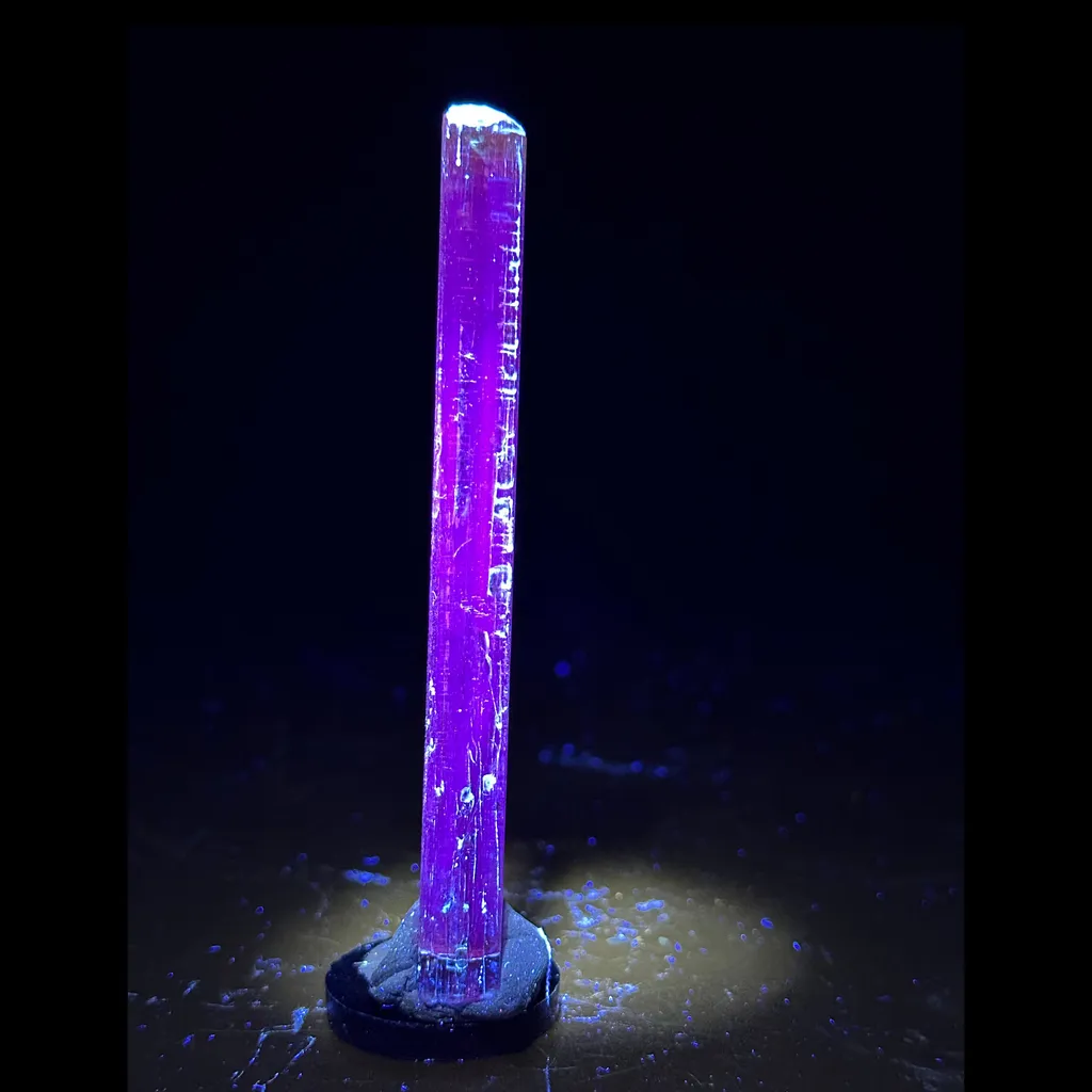 Rare Fluorescent Scapolite Crystal Specimen from Karur, South India – Natural Terminated Collector Mineral Specimen B - image 2