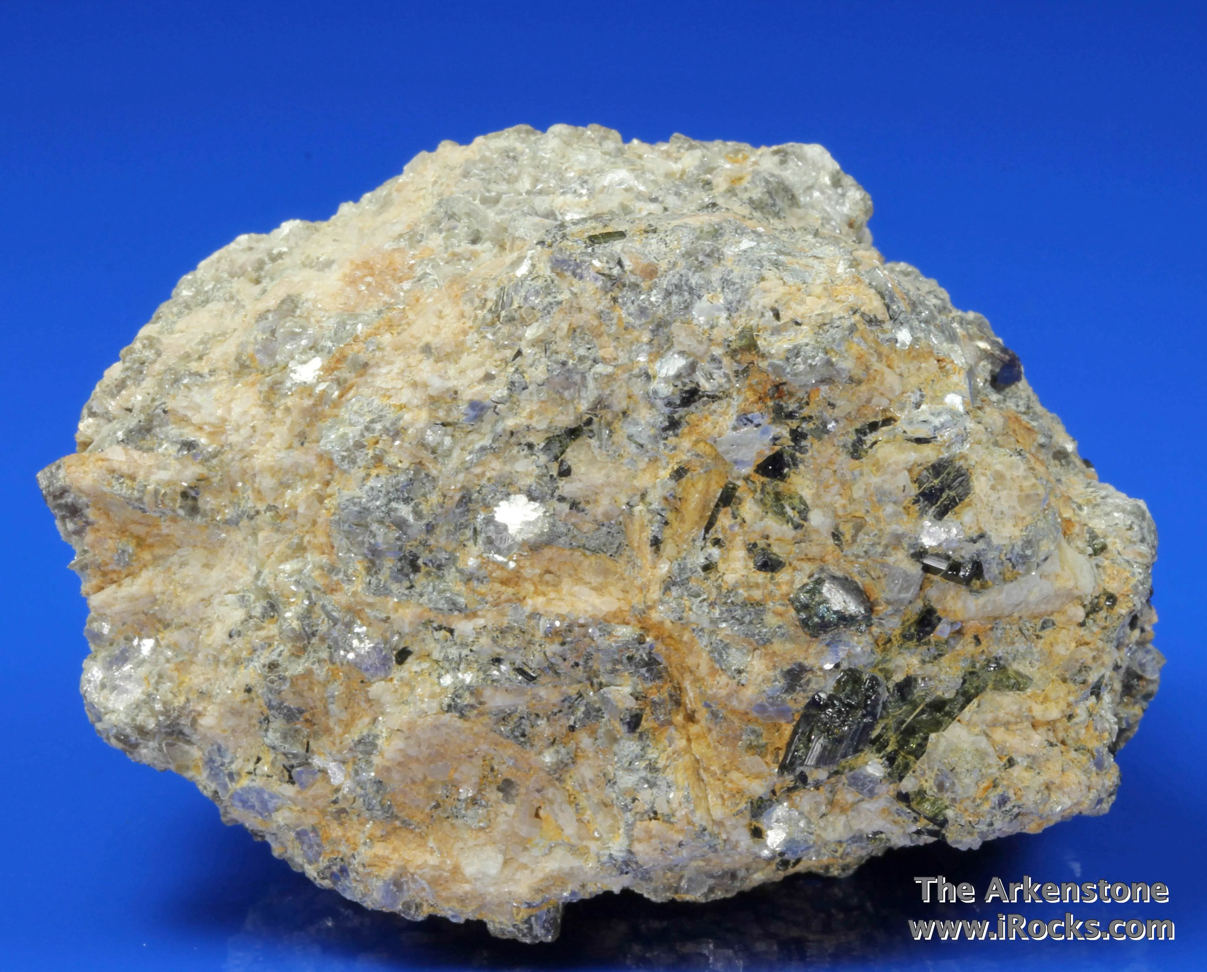 Rare Fluornatromicrolite (type locality) with Muscovite, Albite, and Schorl - image 4