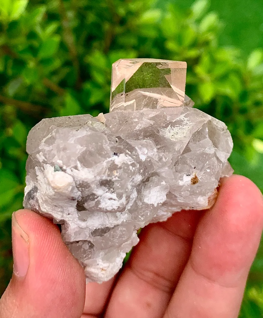 Rare Golden Topaz with Quartz, Epidote, Fluorite & Mica – Collector Mineral Specimen - image 6
