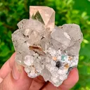 Rare Golden Topaz with Quartz, Epidote, Fluorite & Mica – Collector Mineral Specimen - image 1