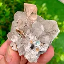 Rare Golden Topaz with Quartz, Epidote, Fluorite & Mica – Collector Mineral Specimen - image 3
