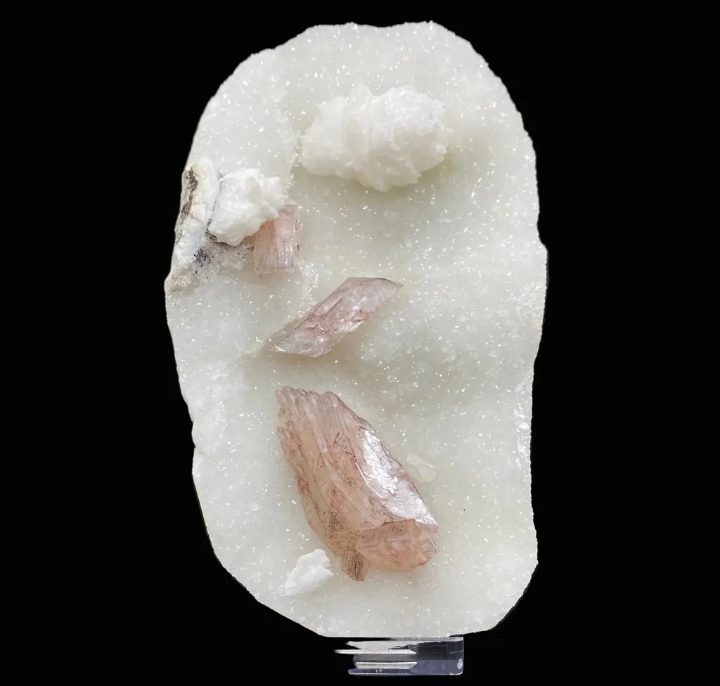 Rare Goosecreekite & Brown Heulandite on MM Quartz Matrix | Jalgaon–Nashik, India Natural Zeolite Mineral Specimen DK80 image