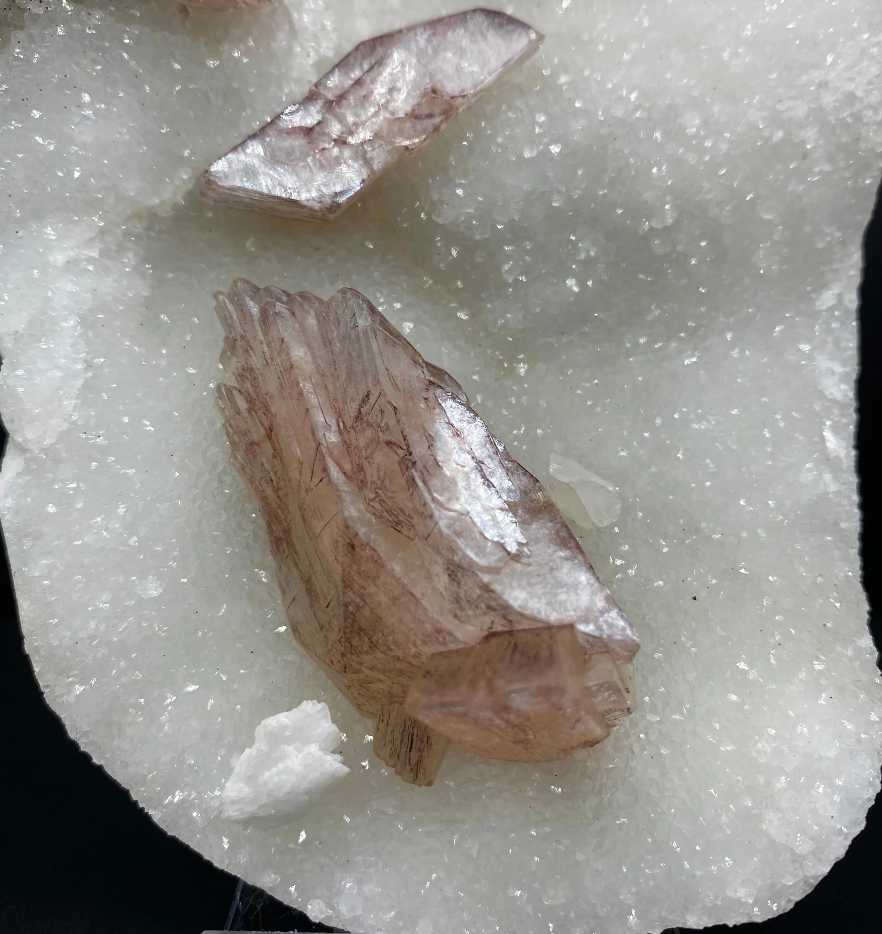 Rare Goosecreekite & Brown Heulandite on MM Quartz Matrix | Jalgaon–Nashik, India Natural Zeolite Mineral Specimen DK80 - image 3