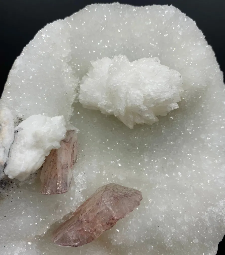 Rare Goosecreekite & Brown Heulandite on MM Quartz Matrix | Jalgaon–Nashik, India Natural Zeolite Mineral Specimen DK80 - image 2