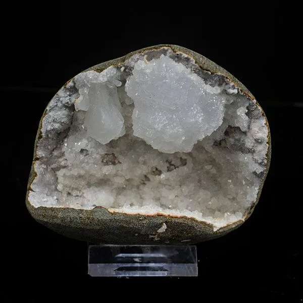 Rare Goosecreekite in Quartz Geode – Premium Indian Zeolite Mineral Specimen - image 4