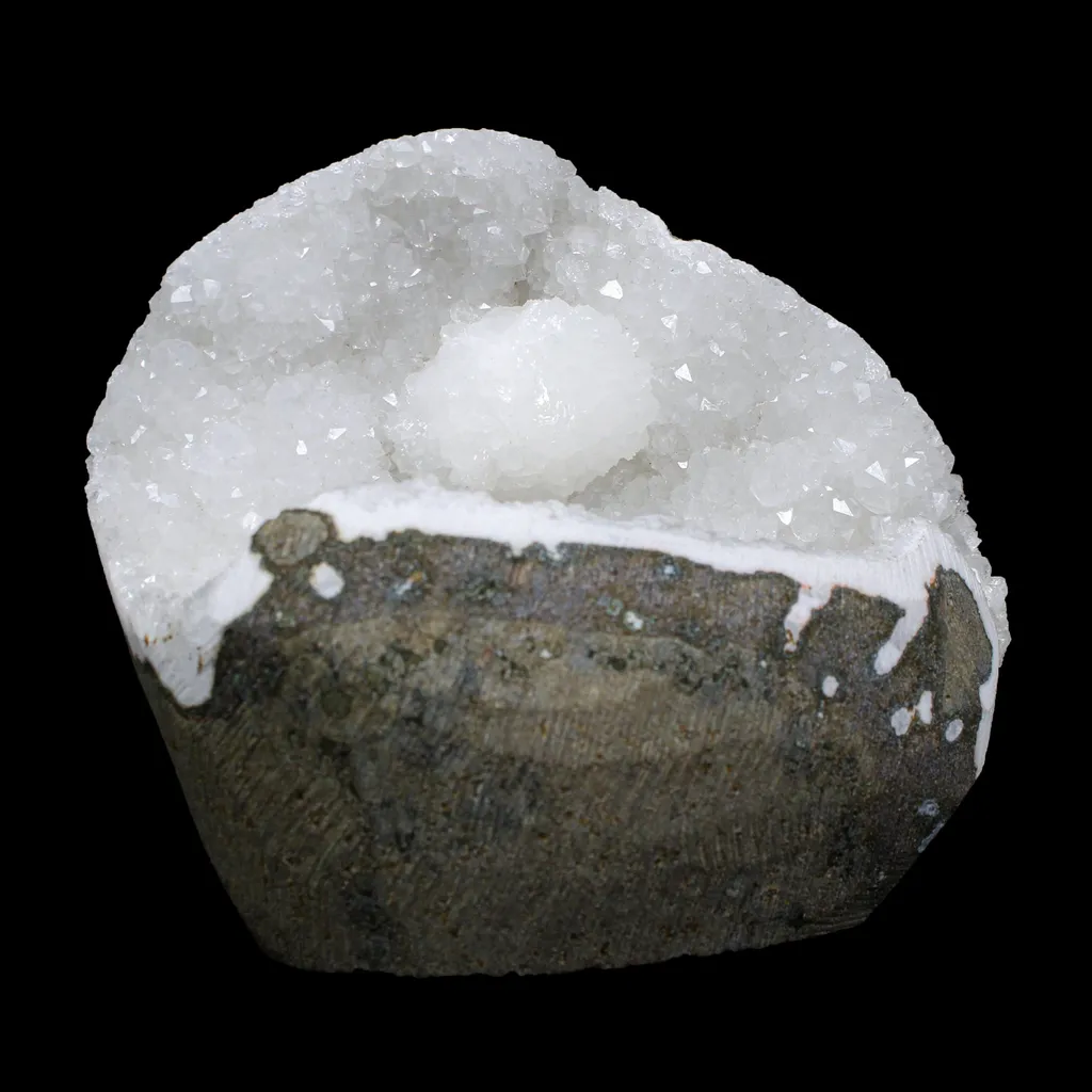 Rare Goosecreekite with MM Quartz - Self Standing Rare Indian Zeolite Crystal Specimen - image 2