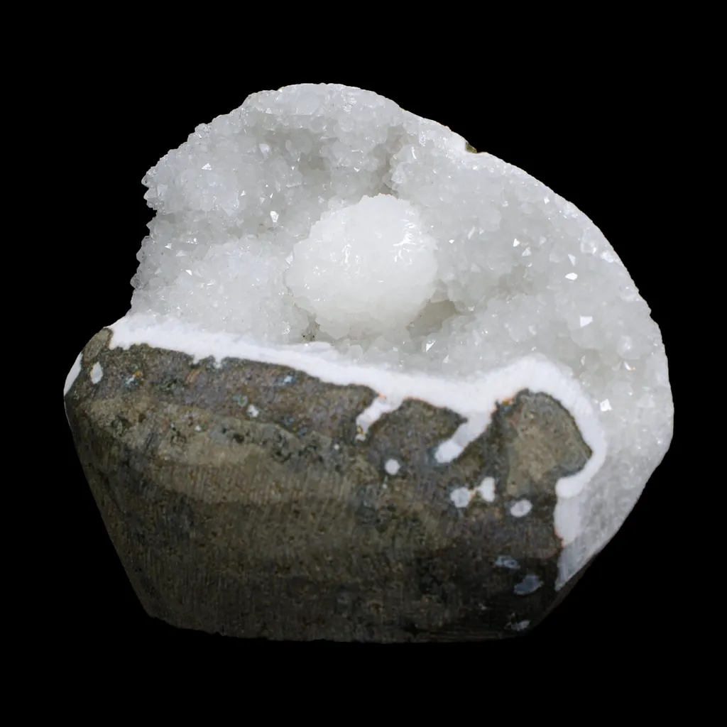 Rare Goosecreekite with MM Quartz - Self Standing Rare Indian Zeolite Crystal Specimen - image 3