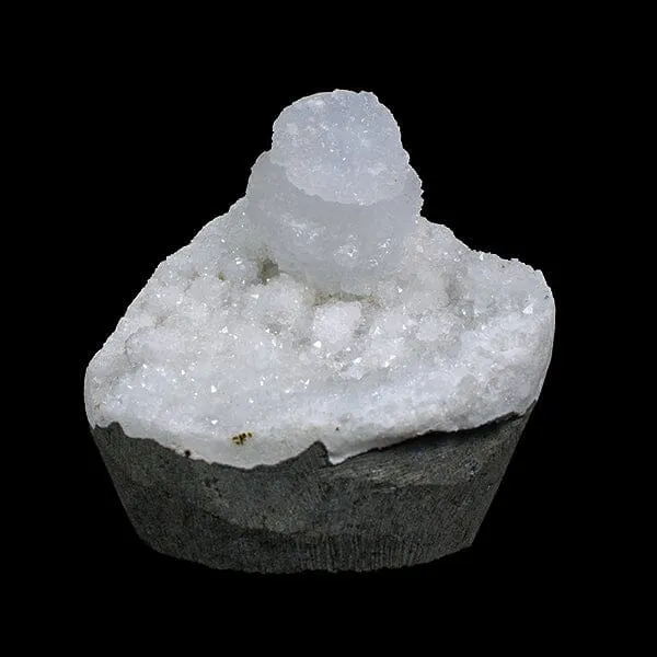 Rare Goosecreekite with MM Quartz - Self Standing  Rare Indian Zeolite Crystal Specimen image