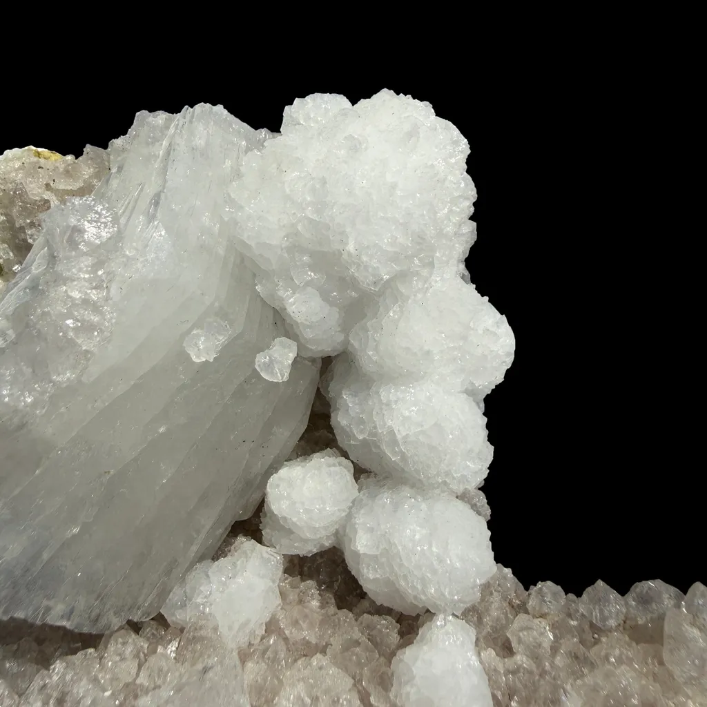 Rare Goosecreekite with White Heulandite on Amethyst Matrix – Natural Indian Zeolite Crystal Specimen from Nashik DKT71 - image 2