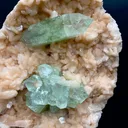 Rare Green Apophyllite Crystal on Stilbite Matrix – Jalgaon India Zeolite Mineral Specimen DK167 - image 4