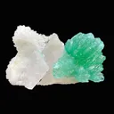 Rare Green Apophyllite Spray on Calcite | Natural Indian Mineral Specimen from Jalgaon DK87 - image 1