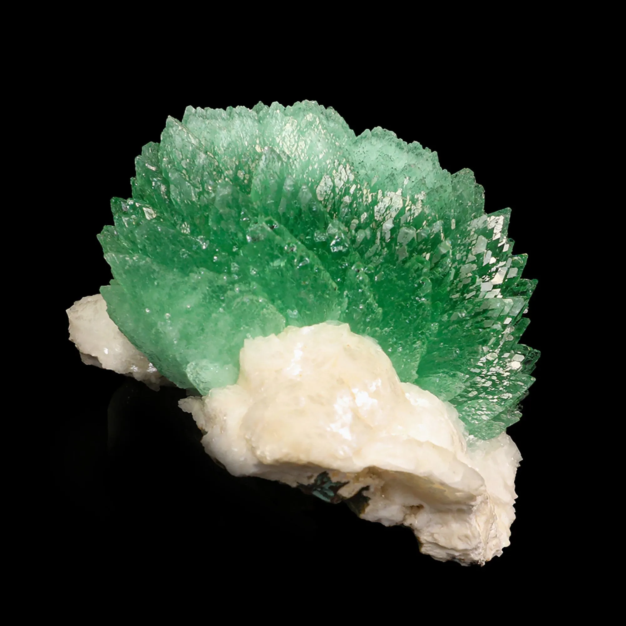 Rare Green Apophyllite with Heulandite Natural Mineral Specimen - image 3