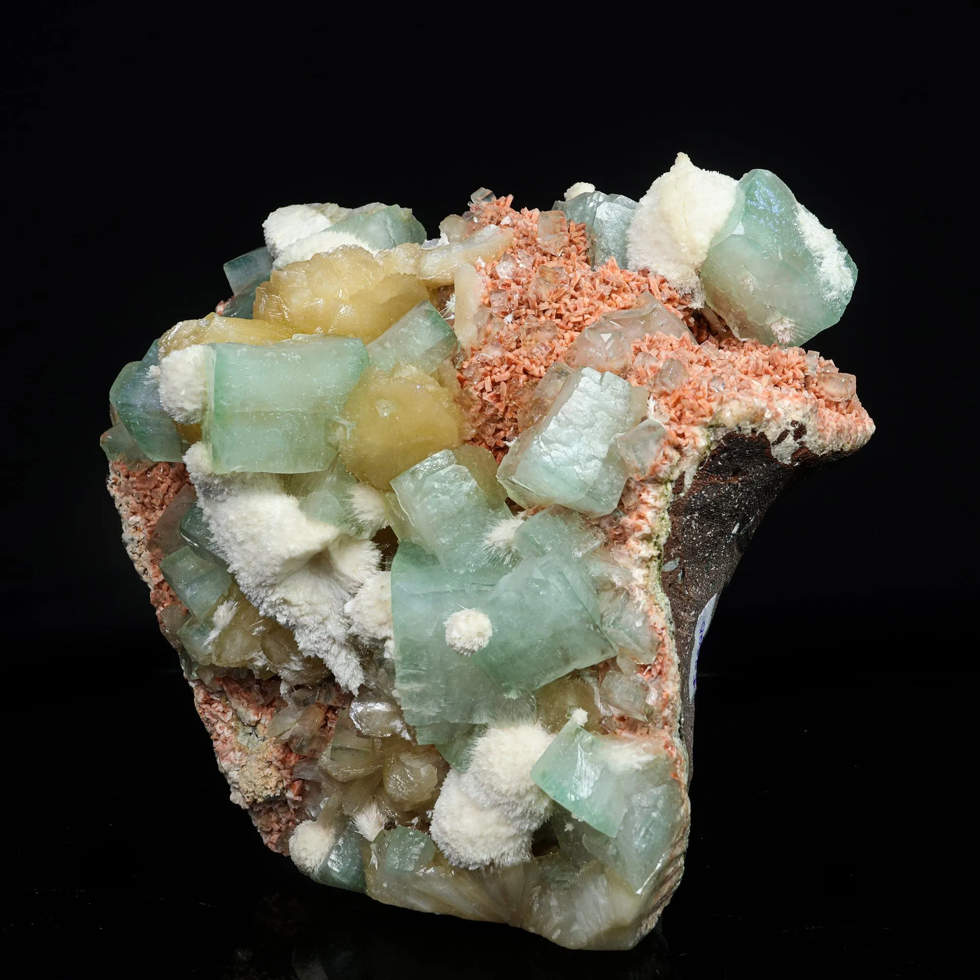 Rare Green Apophyllite with Heulandite Natural Mineral Specimen - image 2
