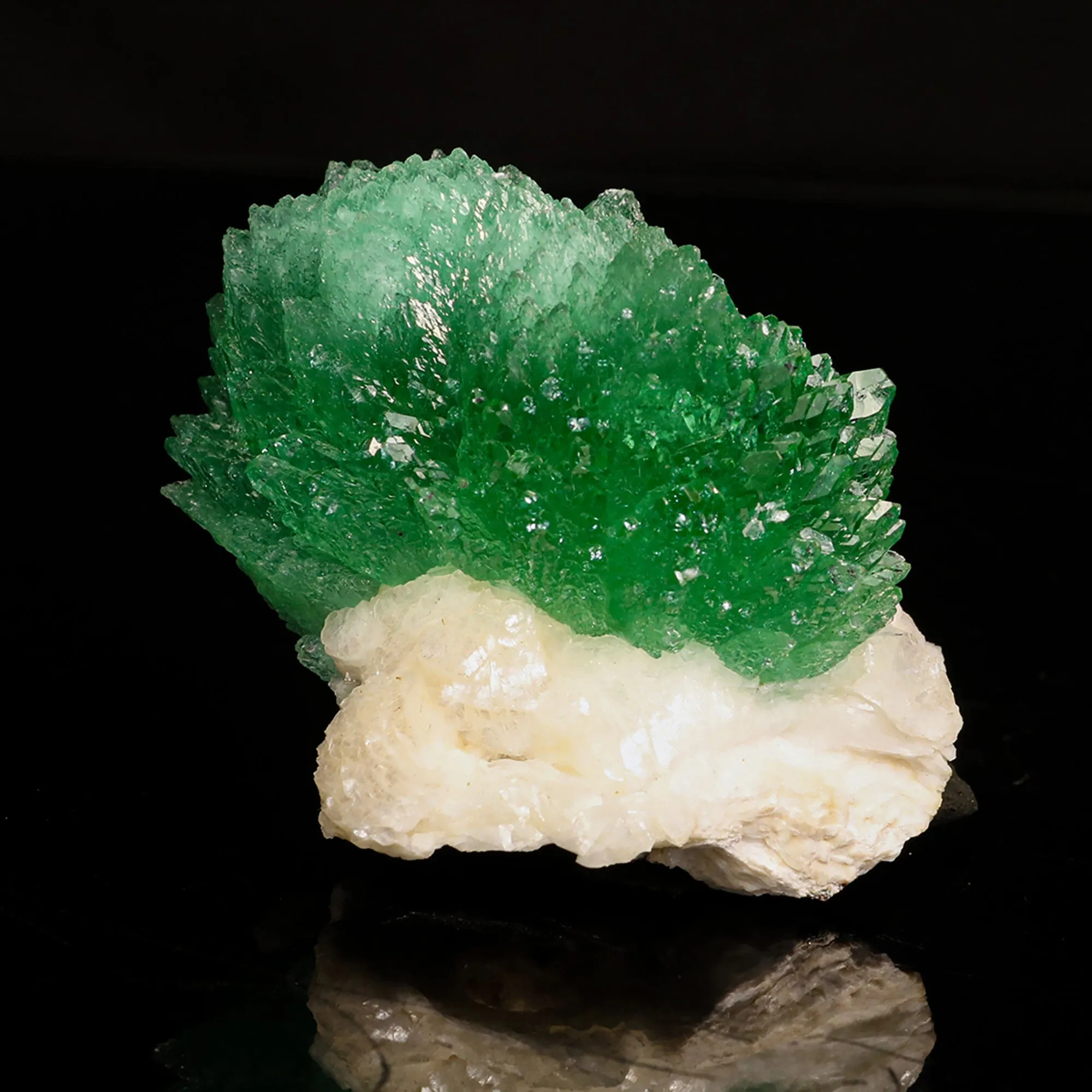 Rare Green Apophyllite with Heulandite Natural Mineral Specimen - image 2