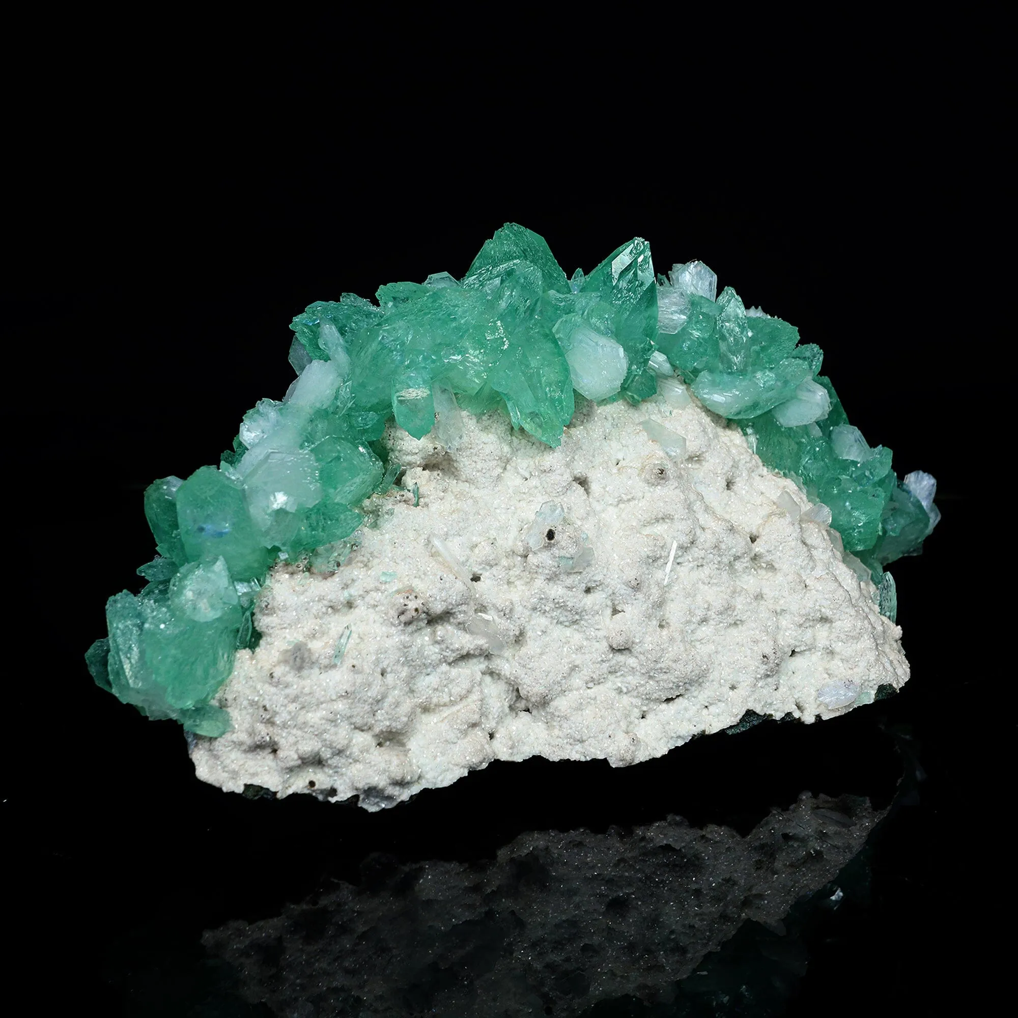 Rare Green Apophyllite with Mordenite Natural Mineral Specimen - image 3