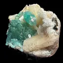Rare Green Apophyllite with Stilbite on Zeolite Matrix – Natural Indian Collector Mineral Specimen | Premium Display Crystal | Ahmednagar, India - image 2