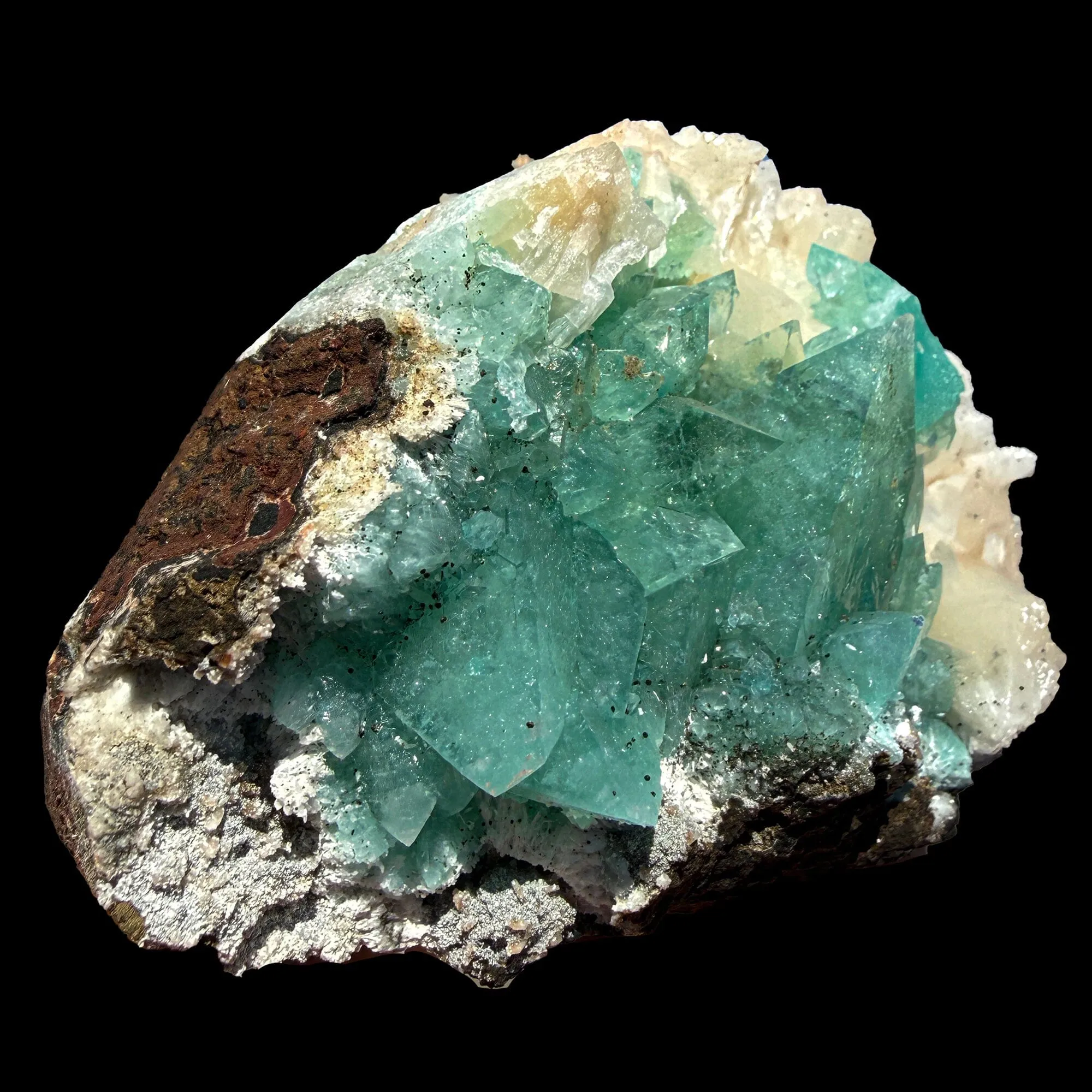 Rare Green Apophyllite with Stilbite on Zeolite Matrix – Natural Indian Collector Mineral Specimen | Premium Display Crystal | Ahmednagar, India - image 3