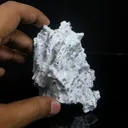 Rare Green Chalcedony on Okenite – Fibrous Indian Zeolite Mineral Specimen - image 5