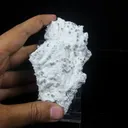 Rare Green Chalcedony on Okenite – Fibrous Indian Zeolite Mineral Specimen - image 4