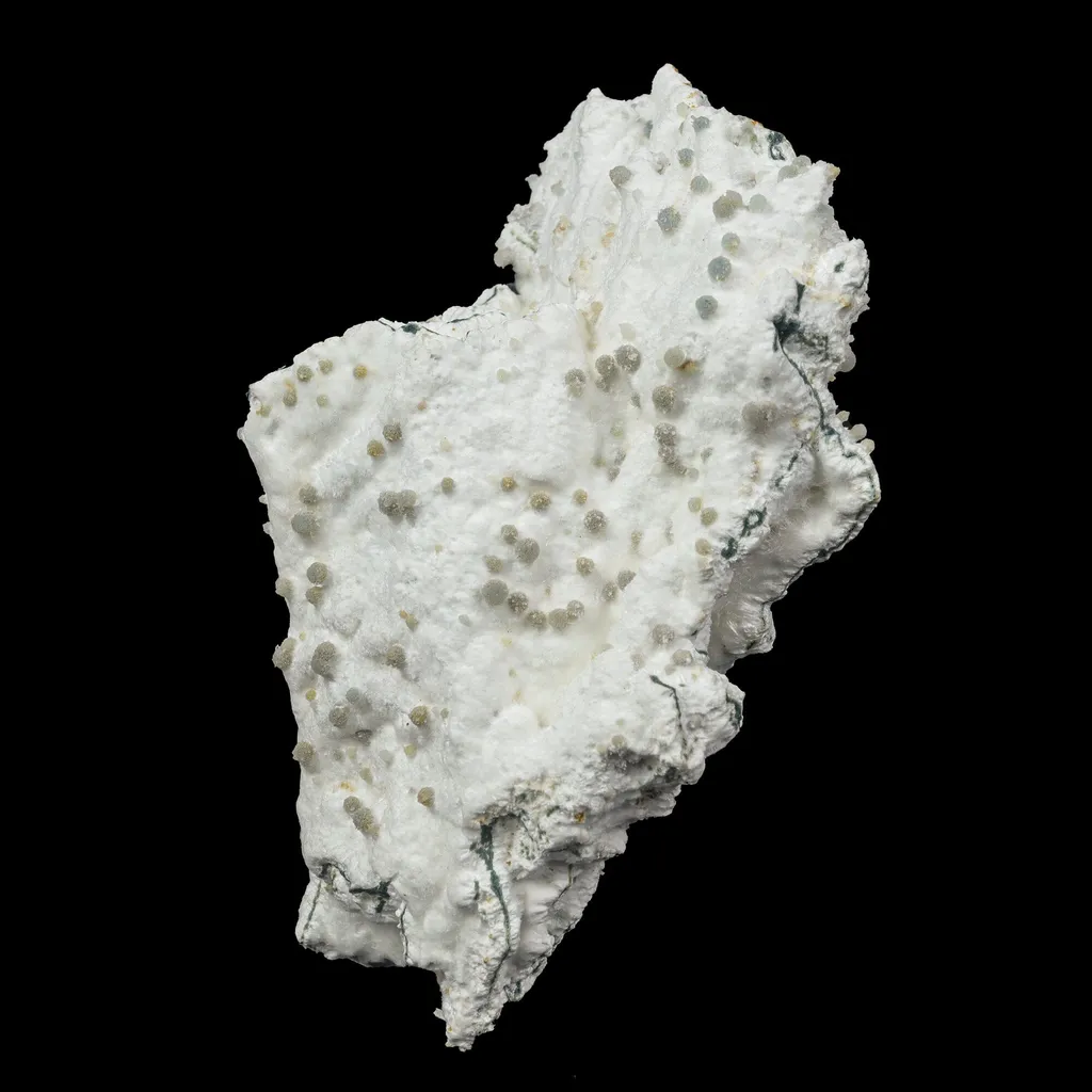 Rare Green Chalcedony on Okenite – Fibrous Indian Zeolite Mineral Specimen - image 3