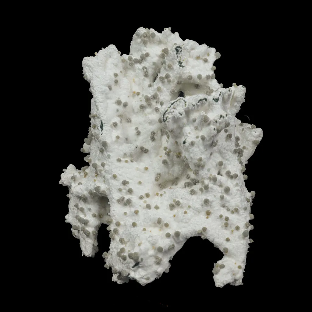 Rare Green Chalcedony on Okenite – Fibrous Indian Zeolite Mineral Specimen - image 3