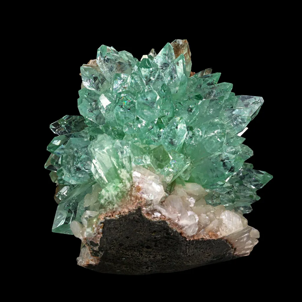Rare Green Floral Apophyllite sharp terminated Natural Mineral Specimen USA image