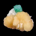 Rare Green Floral Apophyllite with Stilbite Natural Mineral Specimen - image 2