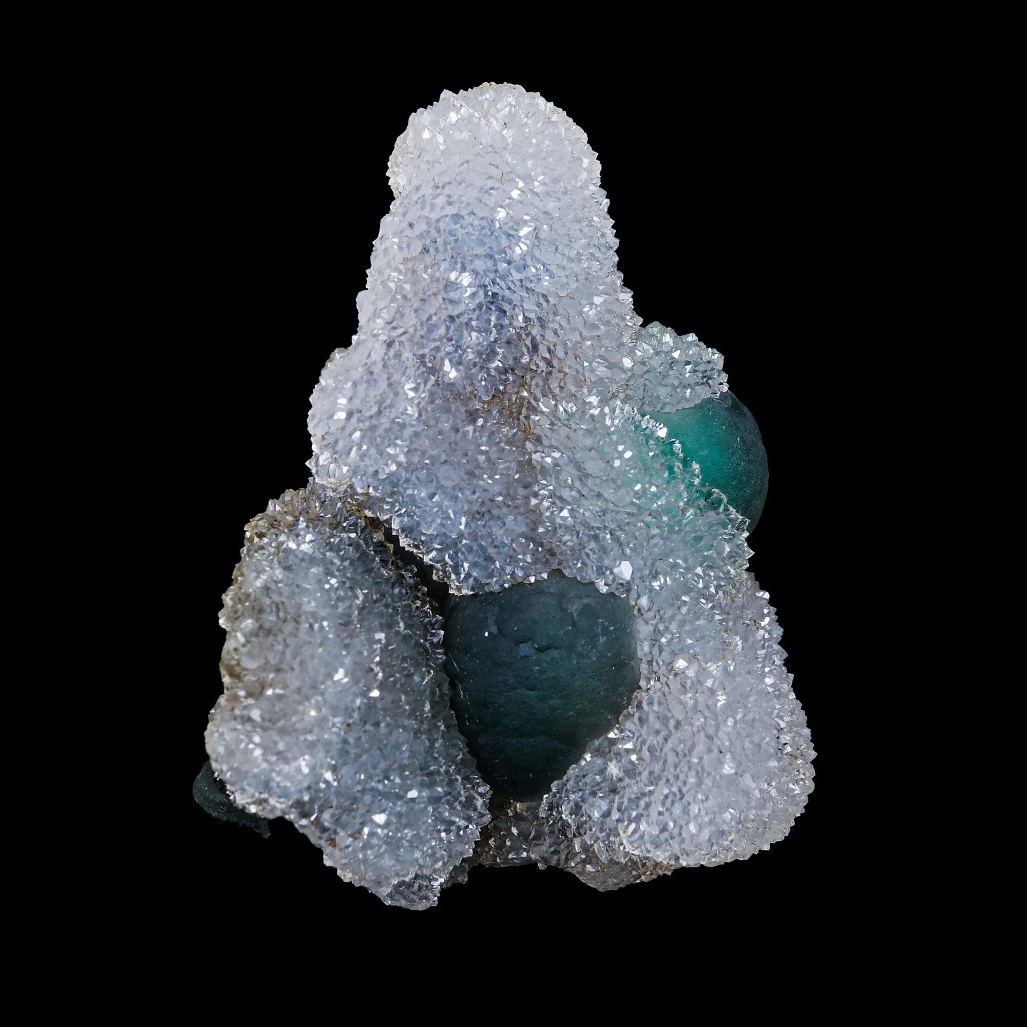 Rare Green Fluorite with MM Quartz Natural Mineral Specimen - image 5