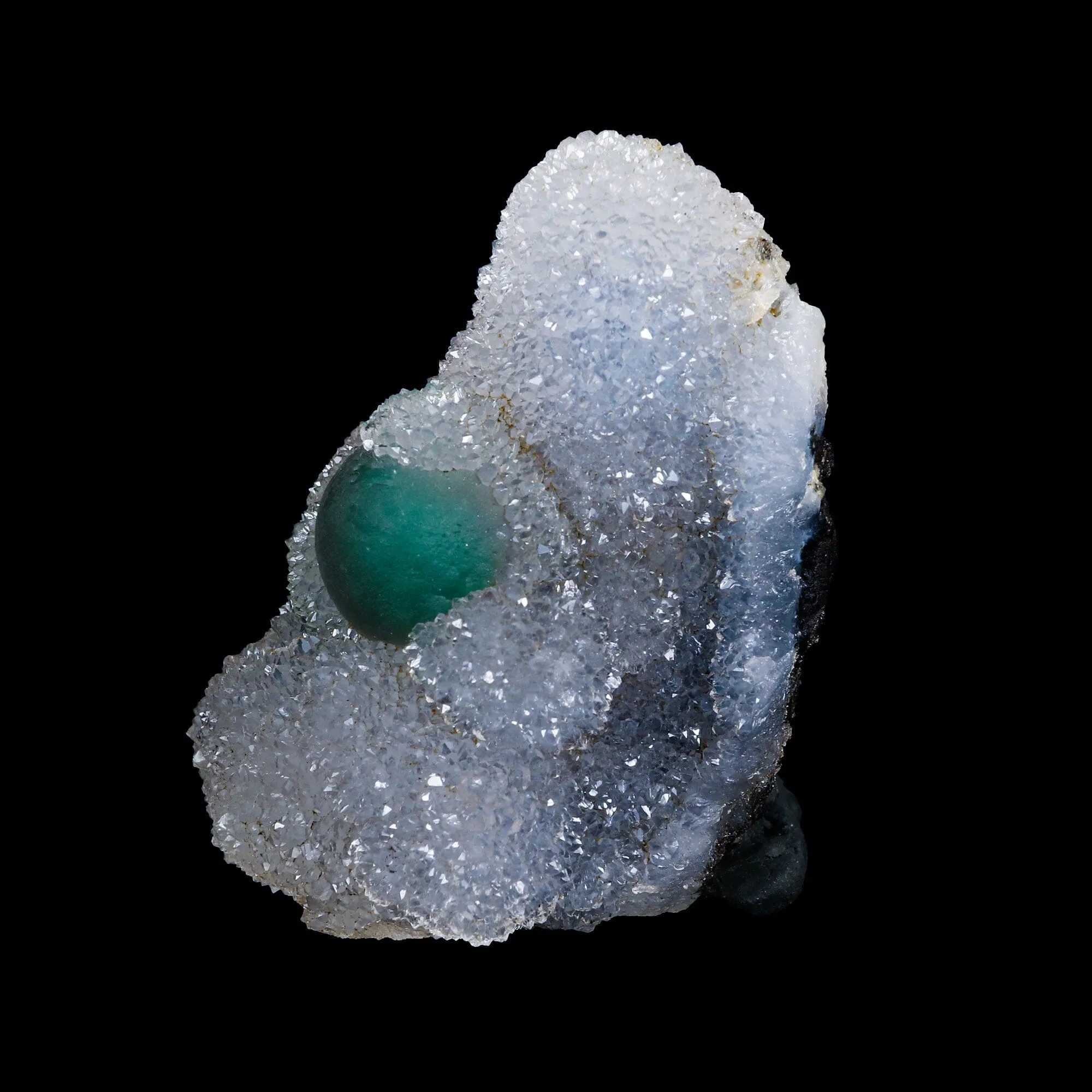 Rare Green Fluorite with MM Quartz Natural Mineral Specimen - image 4