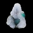 Rare Green Fluorite with MM Quartz Natural Mineral Specimen - image 2