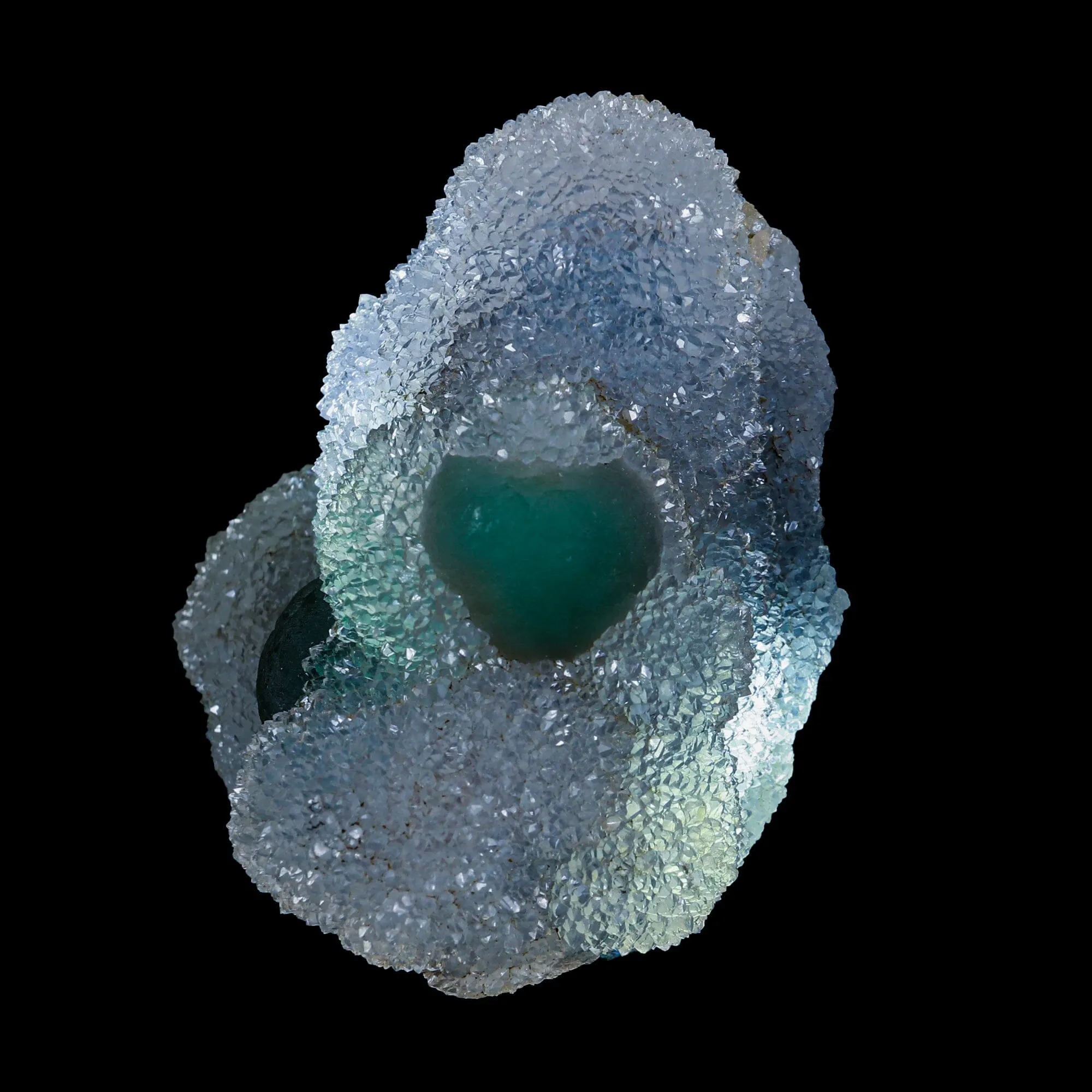 Rare Green Fluorite with MM Quartz Natural Mineral Specimen - image 1