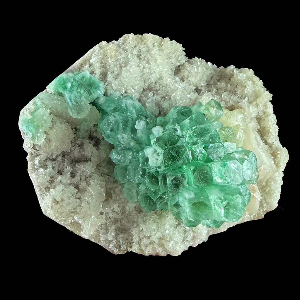 Rare Green Grape Apophyllite Crystal Cluster from Jalgaon, India Natural Collector Specimen image