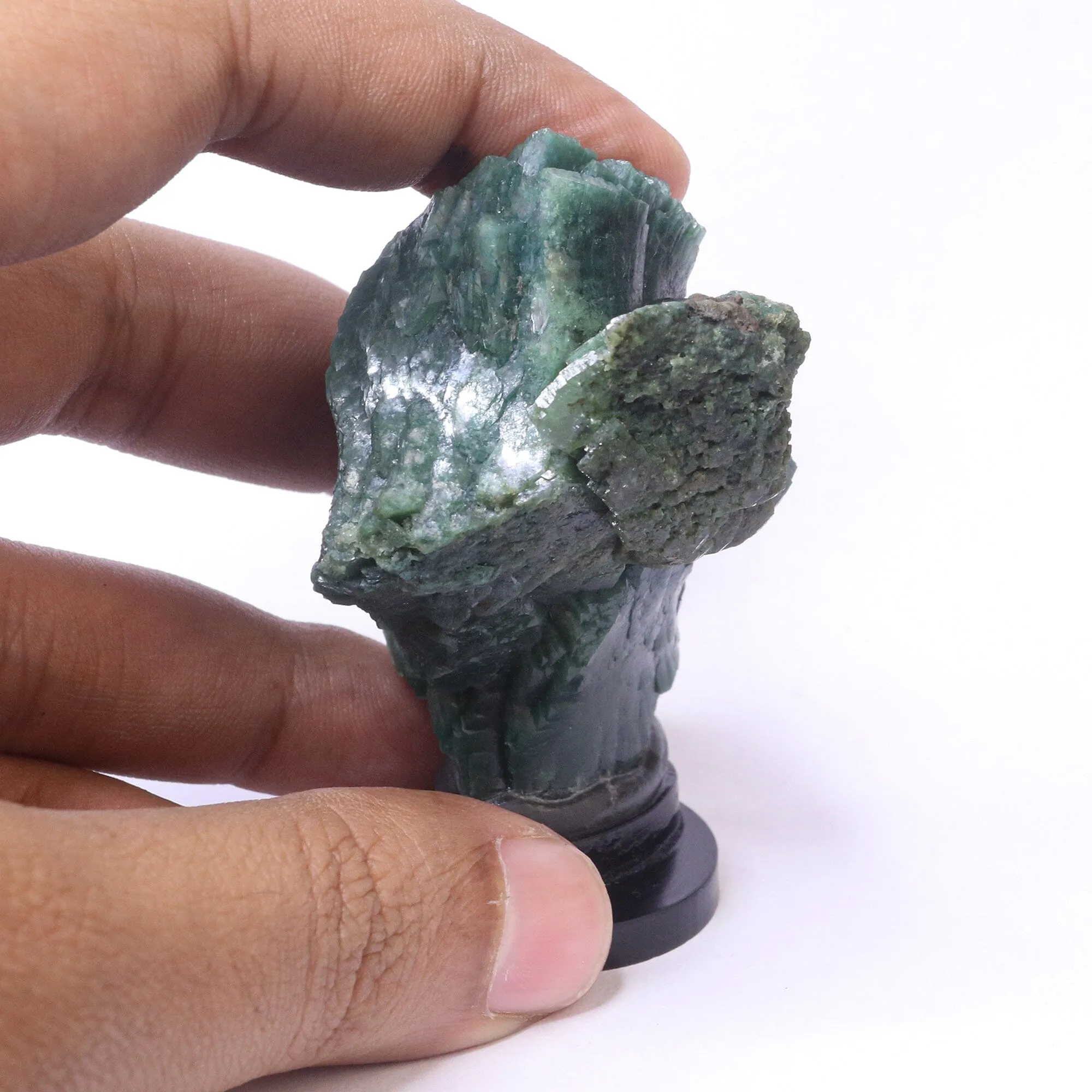 Rare Green Heulandite Free Standing Natural Mineral Specimen - image 4