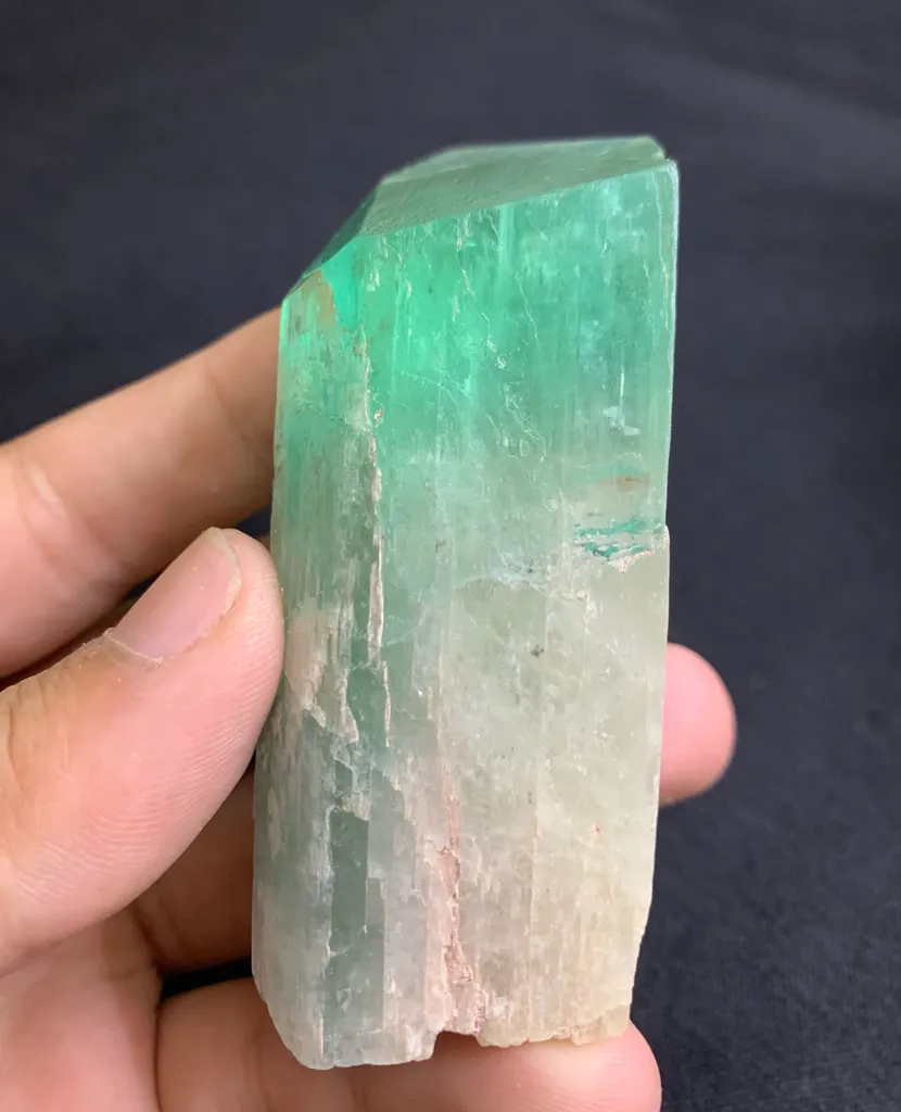 Rare Green Hiddenite Kunzite Crystal from Afghanistan image