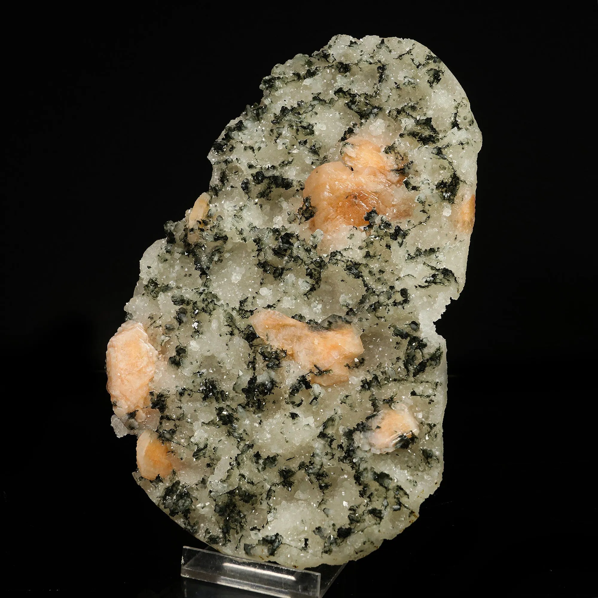 Rare green Julgoldite with pink Stilbite Natural Mineral Specimen - image 2