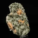 Rare green Julgoldite with pink Stilbite Natural Mineral Specimen - image 3