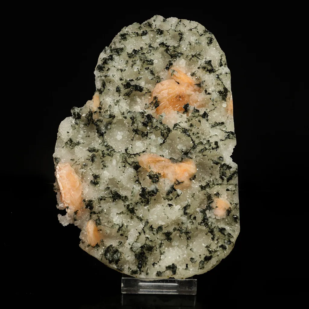 Rare green Julgoldite with pink Stilbite Natural Mineral Specimen image