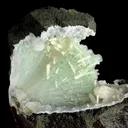 RARE Green Natrolite with Stilbite on Chalcedony | SELF STANDING | Indian Mineral | Superb Minerals | Rare Minerals | Collectors Piece - image 2