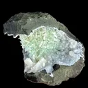 RARE Green Natrolite with Stilbite on Chalcedony | SELF STANDING | Indian Mineral | Superb Minerals | Rare Minerals | Collectors Piece - image 1