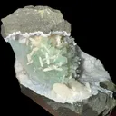 RARE Green Natrolite with Stilbite on Chalcedony | SELF STANDING | Indian Mineral | Superb Minerals | Rare Minerals | Collectors Piece - image 4