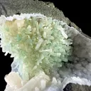 RARE Green Natrolite with Stilbite on Chalcedony | SELF STANDING | Indian Mineral | Superb Minerals | Rare Minerals | Collectors Piece - image 5