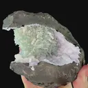 RARE Green Natrolite with Stilbite on Chalcedony | SELF STANDING | Indian Mineral | Superb Minerals | Rare Minerals | Collectors Piece - image 7