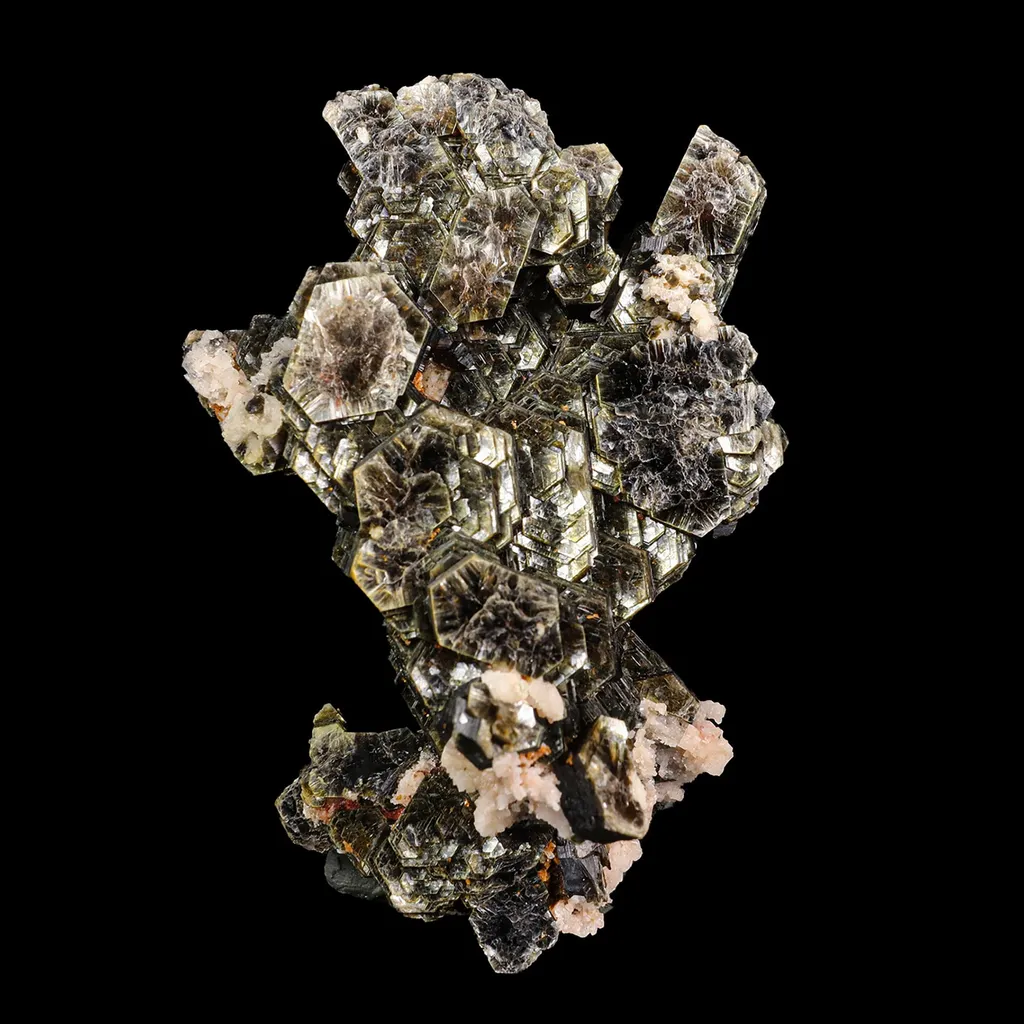 Rare Hexagon Mica with Feldspar Natural Mineral Specimen image