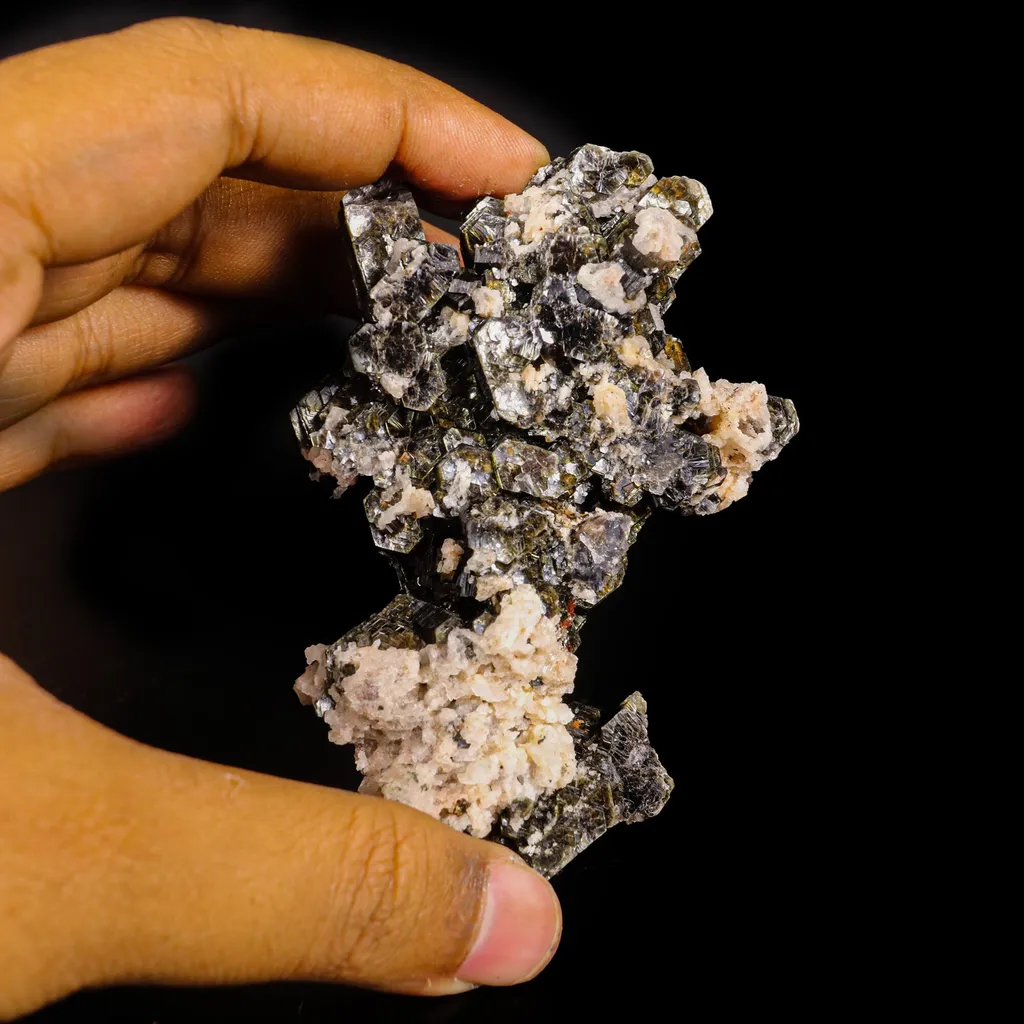 Rare Hexagon Mica with Feldspar Natural Mineral Specimen - image 5