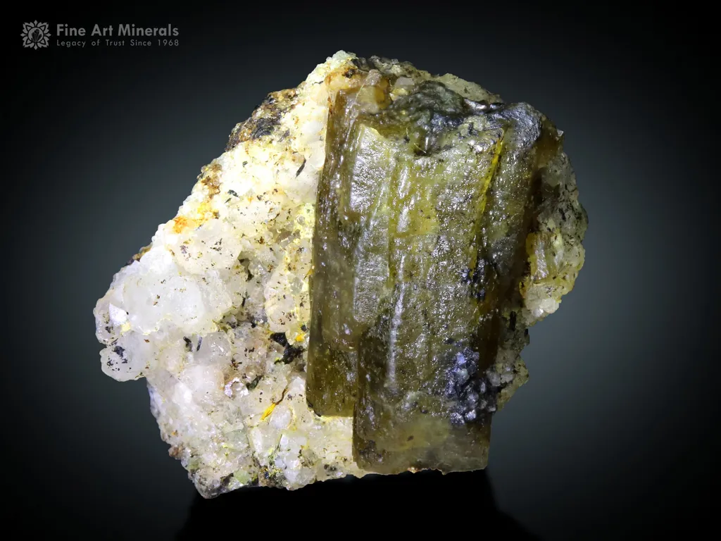 Rare Hingganite (Nd) on Matrix from Pakistan image