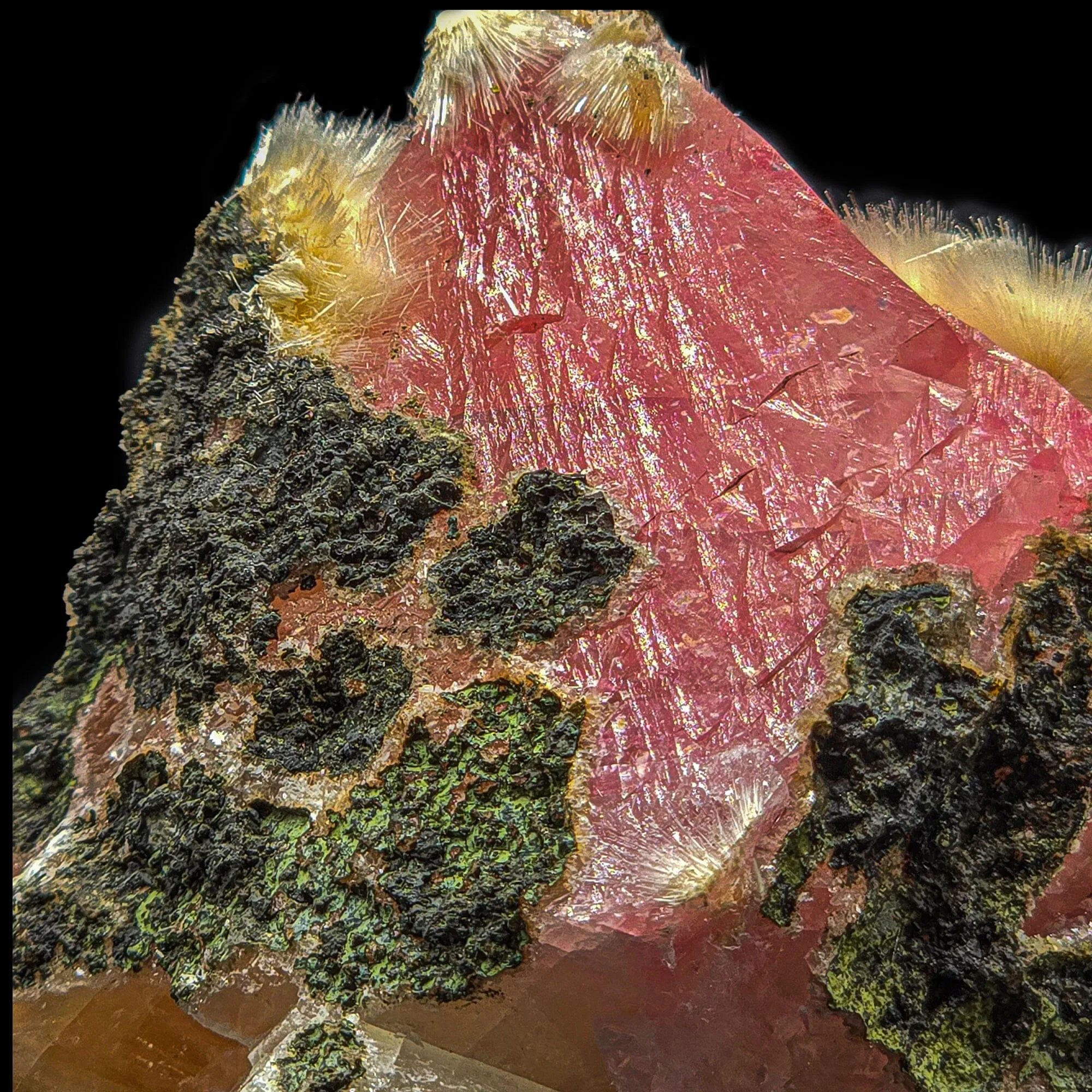Rare Huge Calcite with Mesolite And Heulandite Natural Mineral Specimen. - image 3