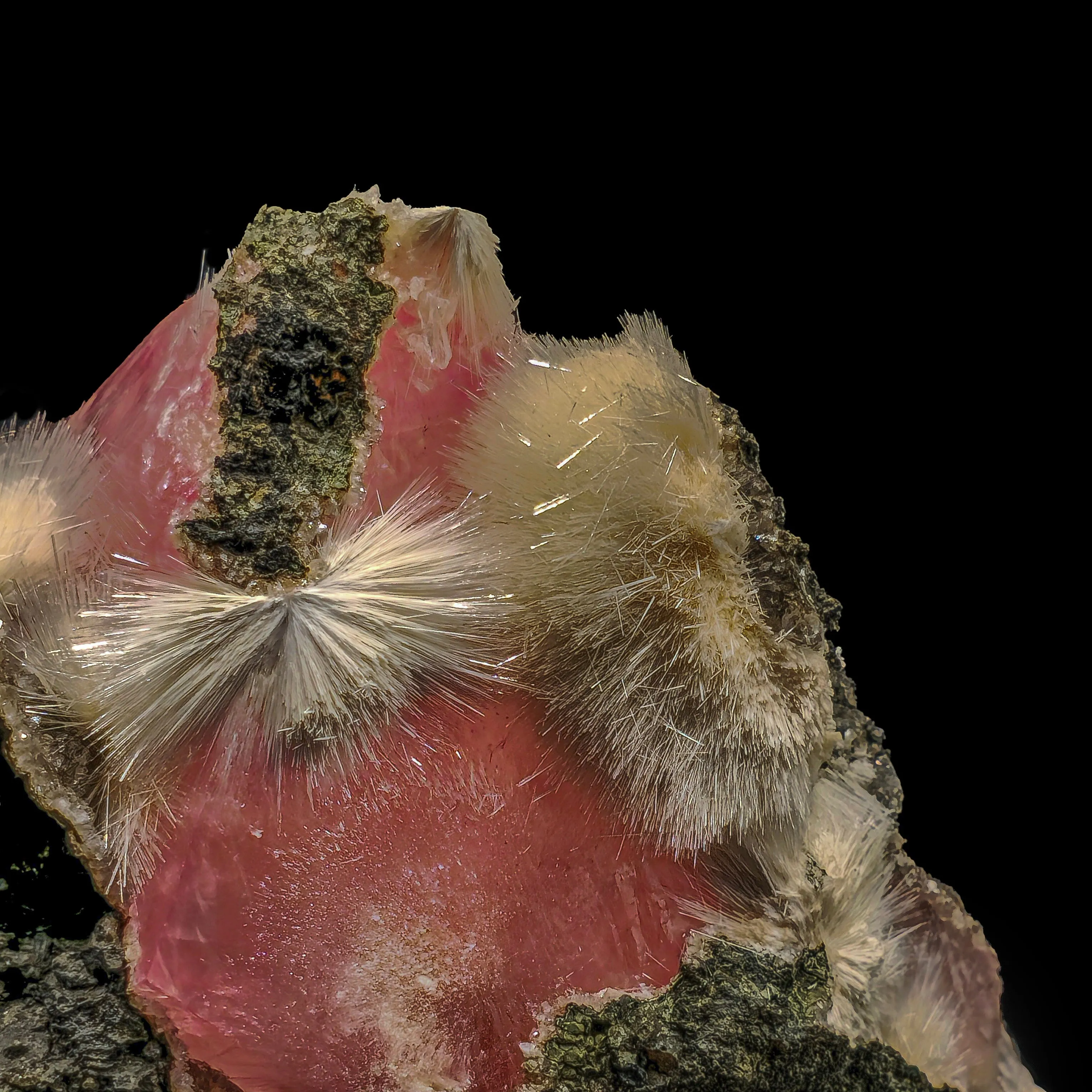 Rare Huge Calcite with Mesolite And Heulandite Natural Mineral Specimen. - image 4