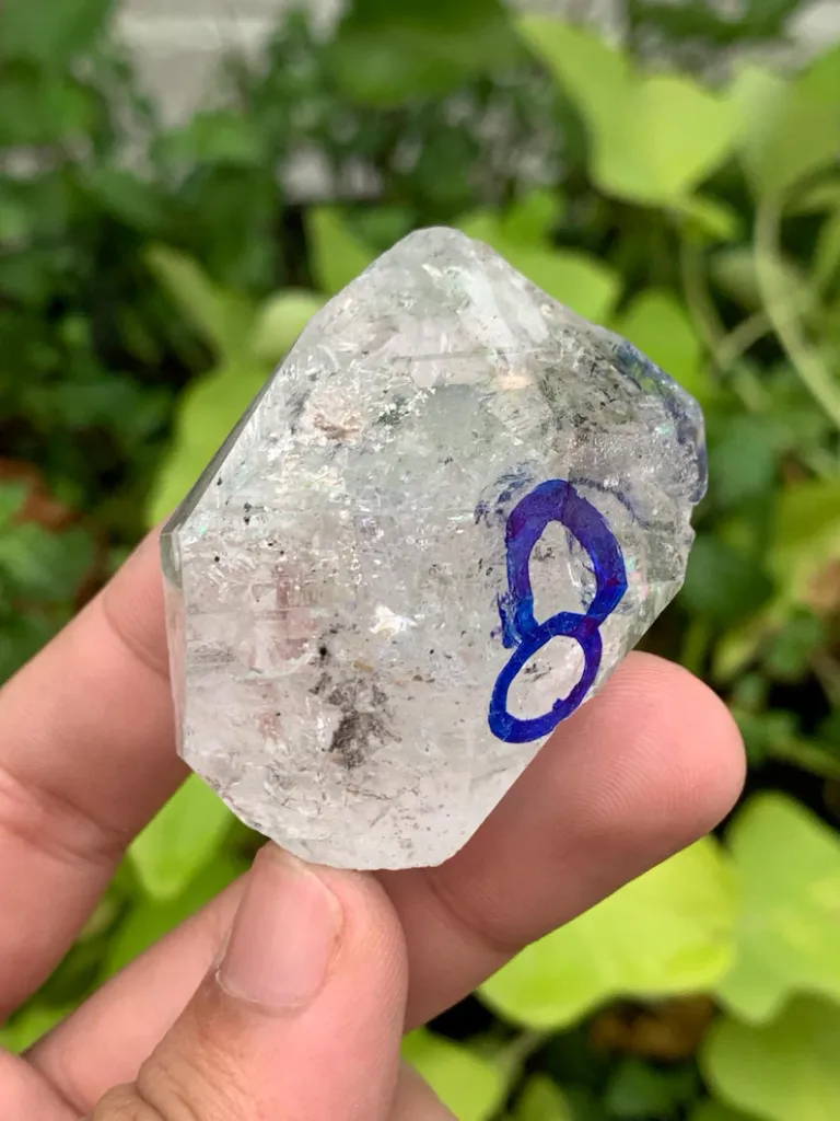 Rare Huge Herkimer Enhydro Diamond Quartz Crystal from Pakistan - image 4